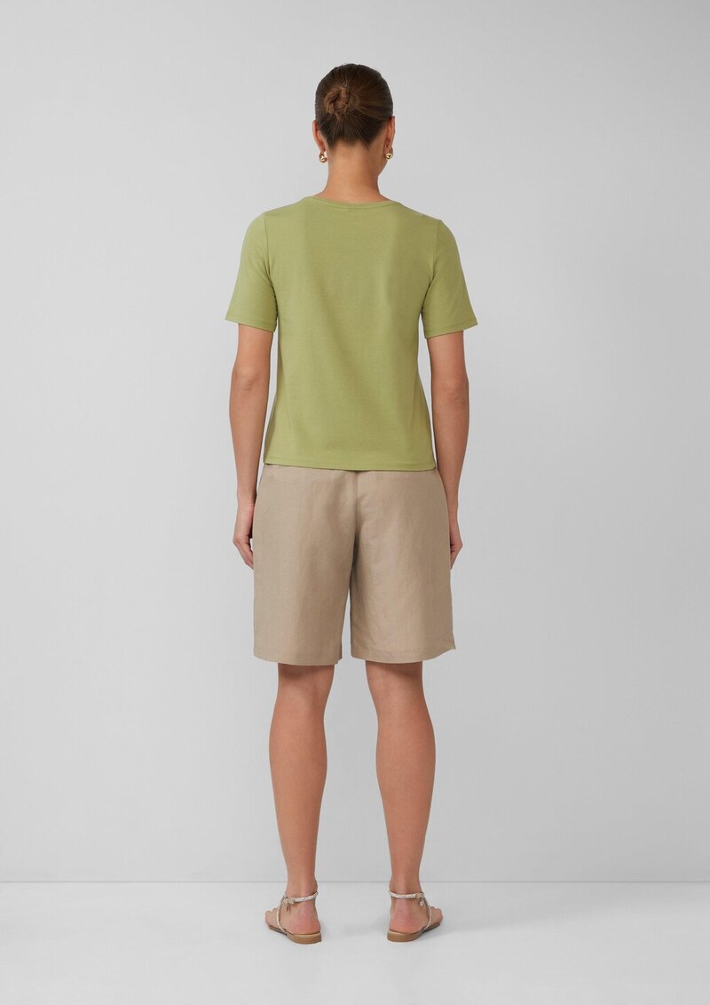 Jersey-T-Shirt mit glänzendem Frontprint