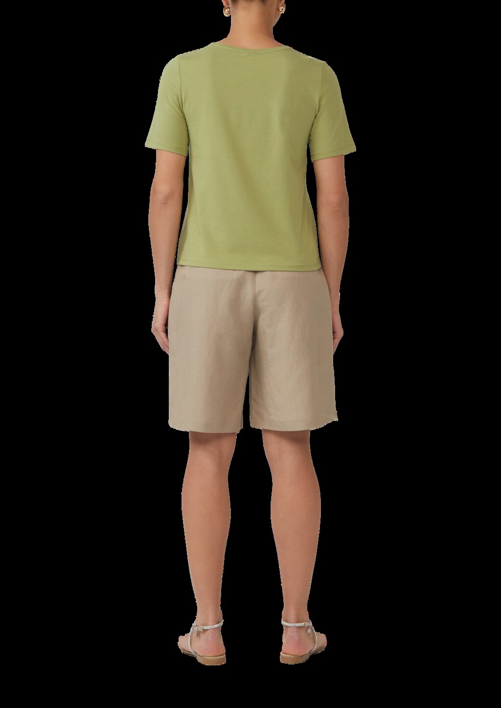 Jersey-T-Shirt mit glänzendem Frontprint