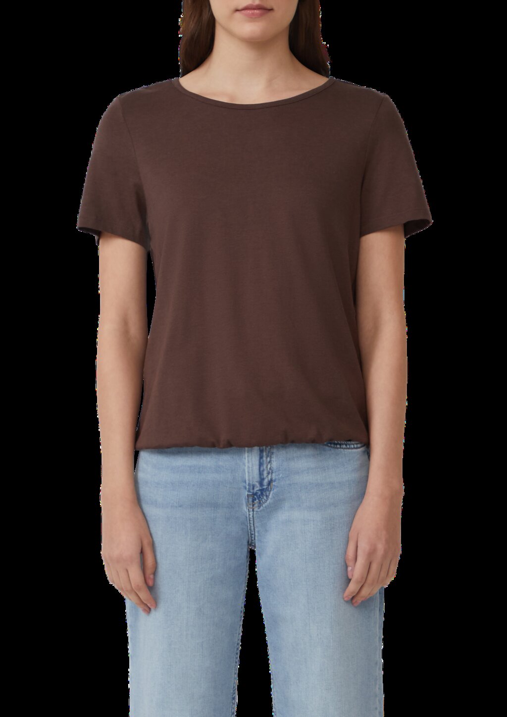 Jersey-T-Shirt im O-Shape mit Cut-out