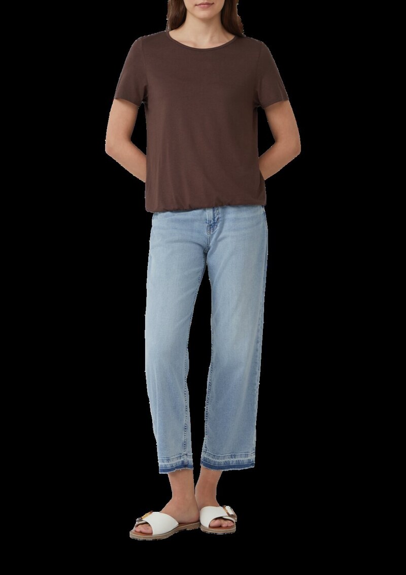 Jersey-T-Shirt im O-Shape mit Cut-out