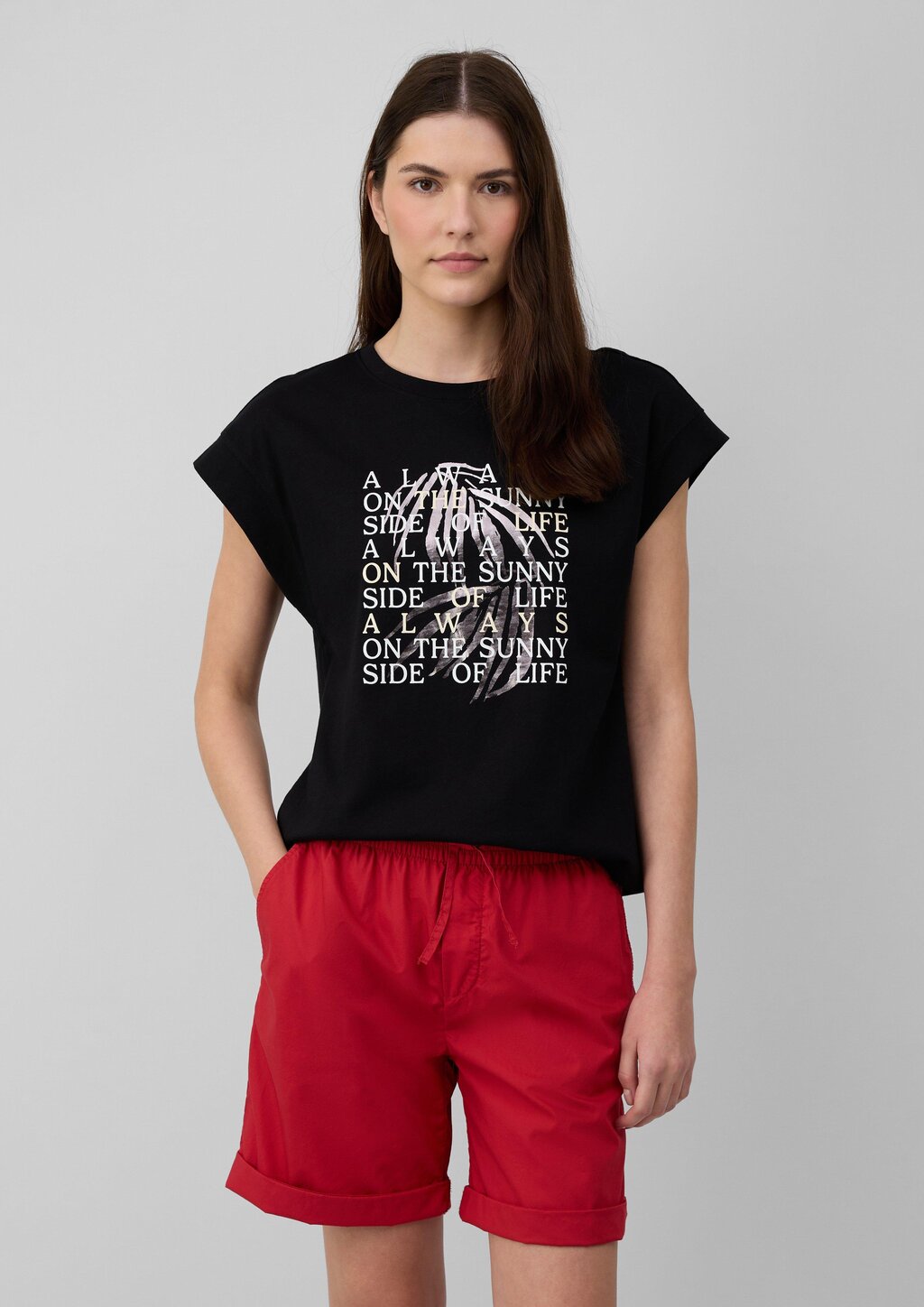T-Shirt im Relaxed Fit mit Folienprint