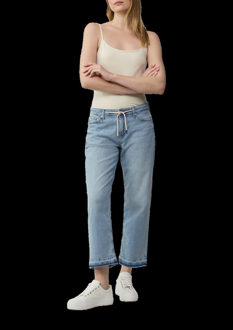 Slim-Fit-Top aus Baumwollmix mit verstellbaren Spaghettiträgern