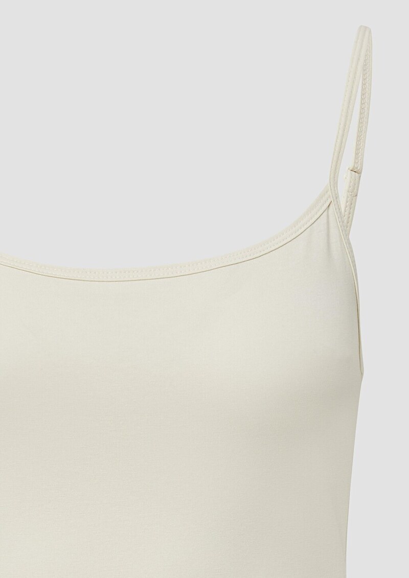 Slim-Fit-Top aus Baumwollmix mit verstellbaren Spaghettiträgern