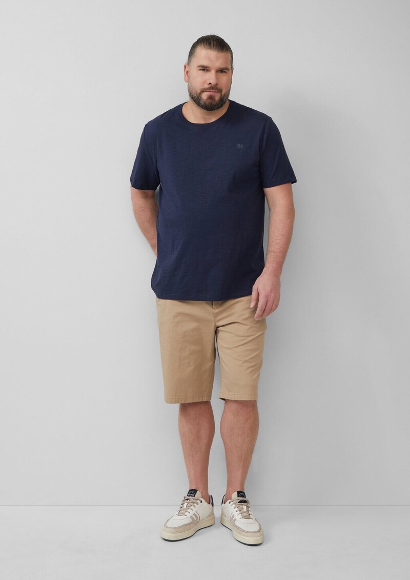 Shorts aus Baumwollstretch mit Waschung