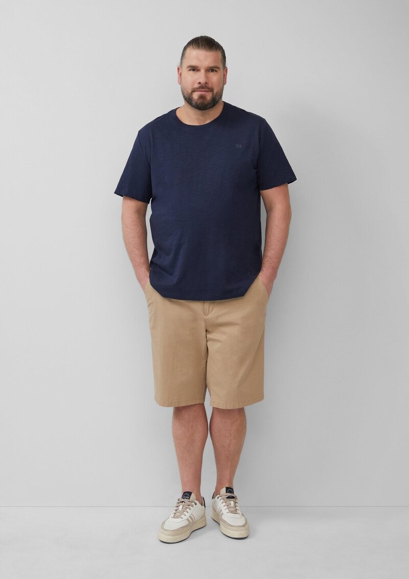 Shorts aus Baumwollstretch mit Waschung