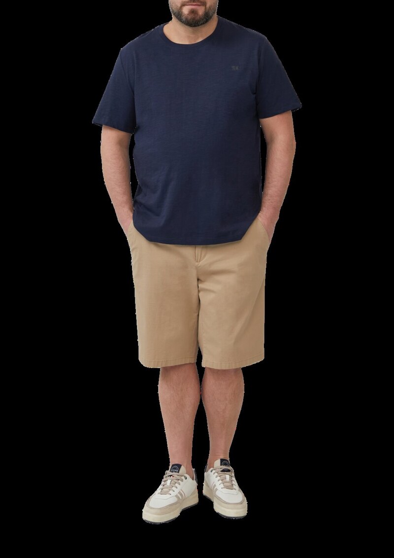 Shorts aus Baumwollstretch mit Waschung