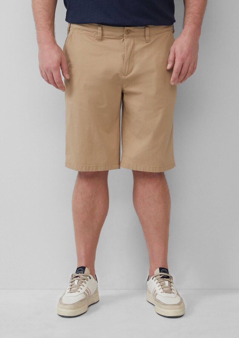 Shorts aus Baumwollstretch mit Waschung