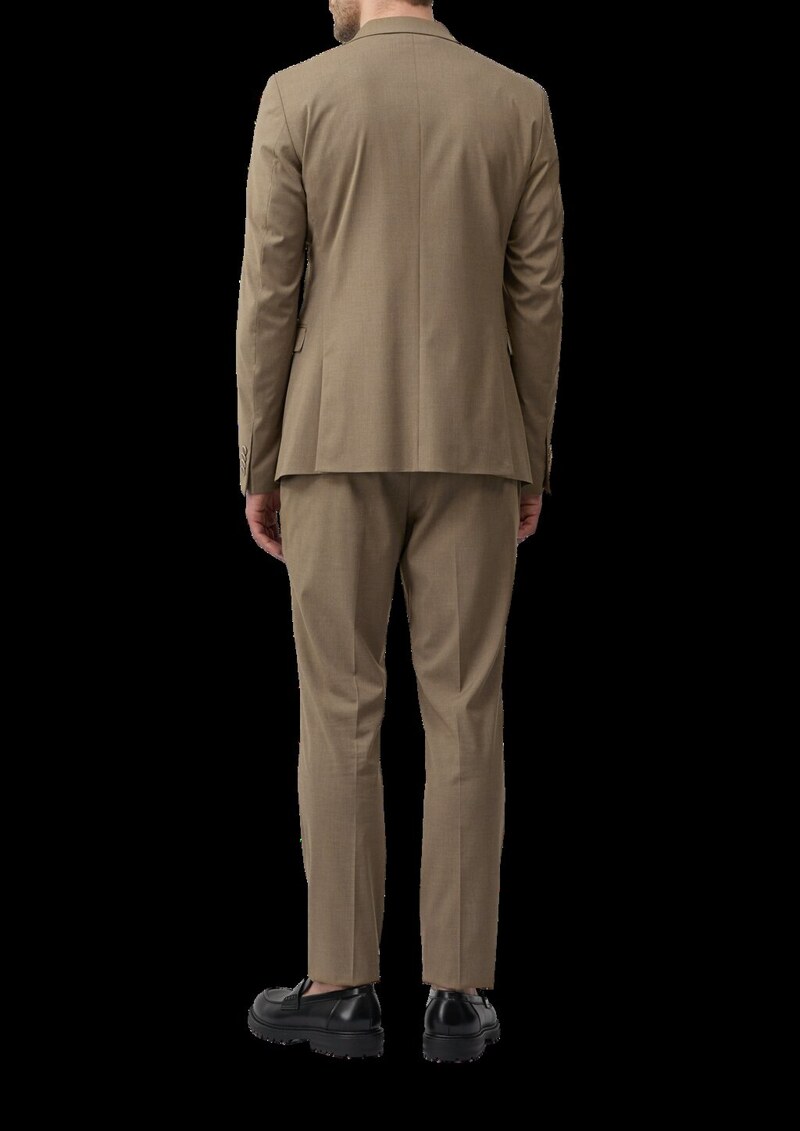 s.O PURE: Feines Sakko aus meliertem Stretch-Gewebe