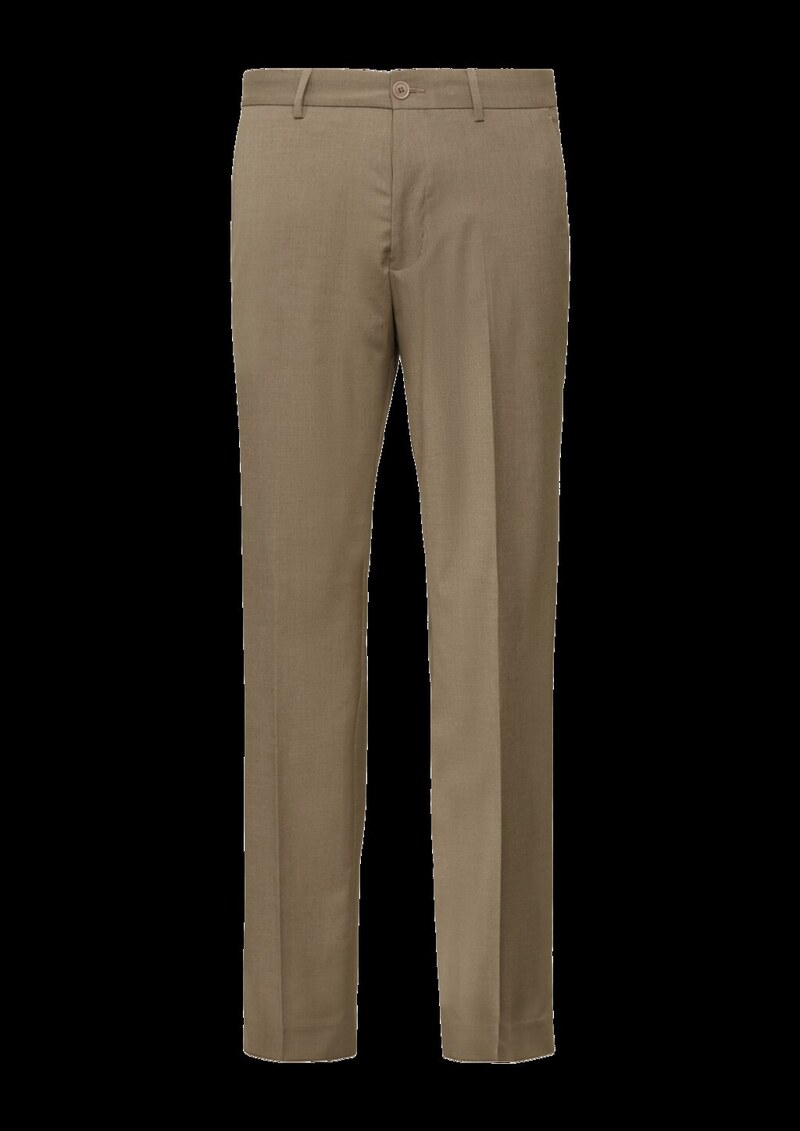 s.O PURE: Feine Anzughose aus meliertem Stretch-Gewebe