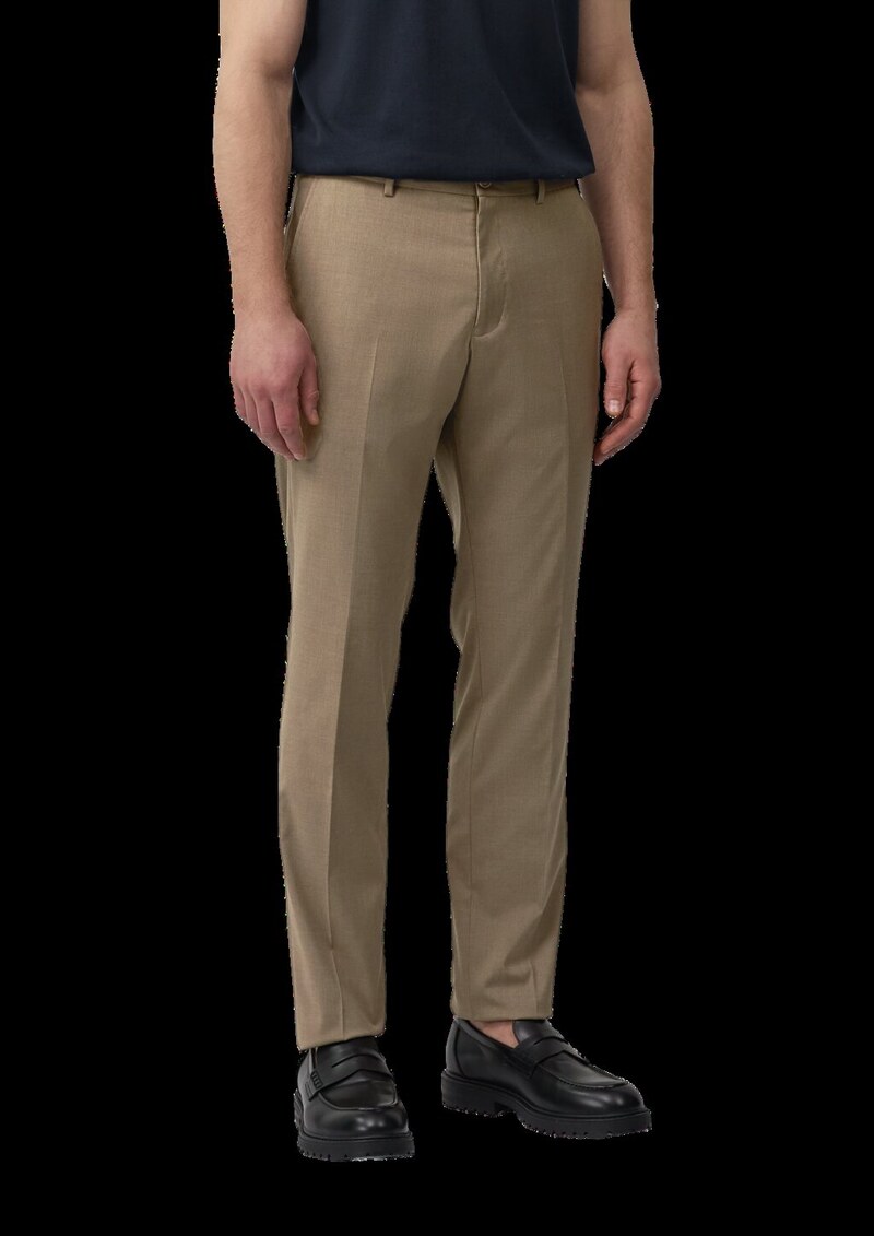 s.O PURE: Feine Anzughose aus meliertem Stretch-Gewebe