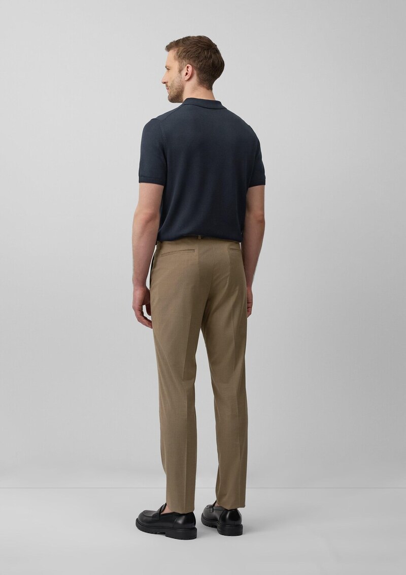 s.O PURE: Feine Anzughose aus meliertem Stretch-Gewebe