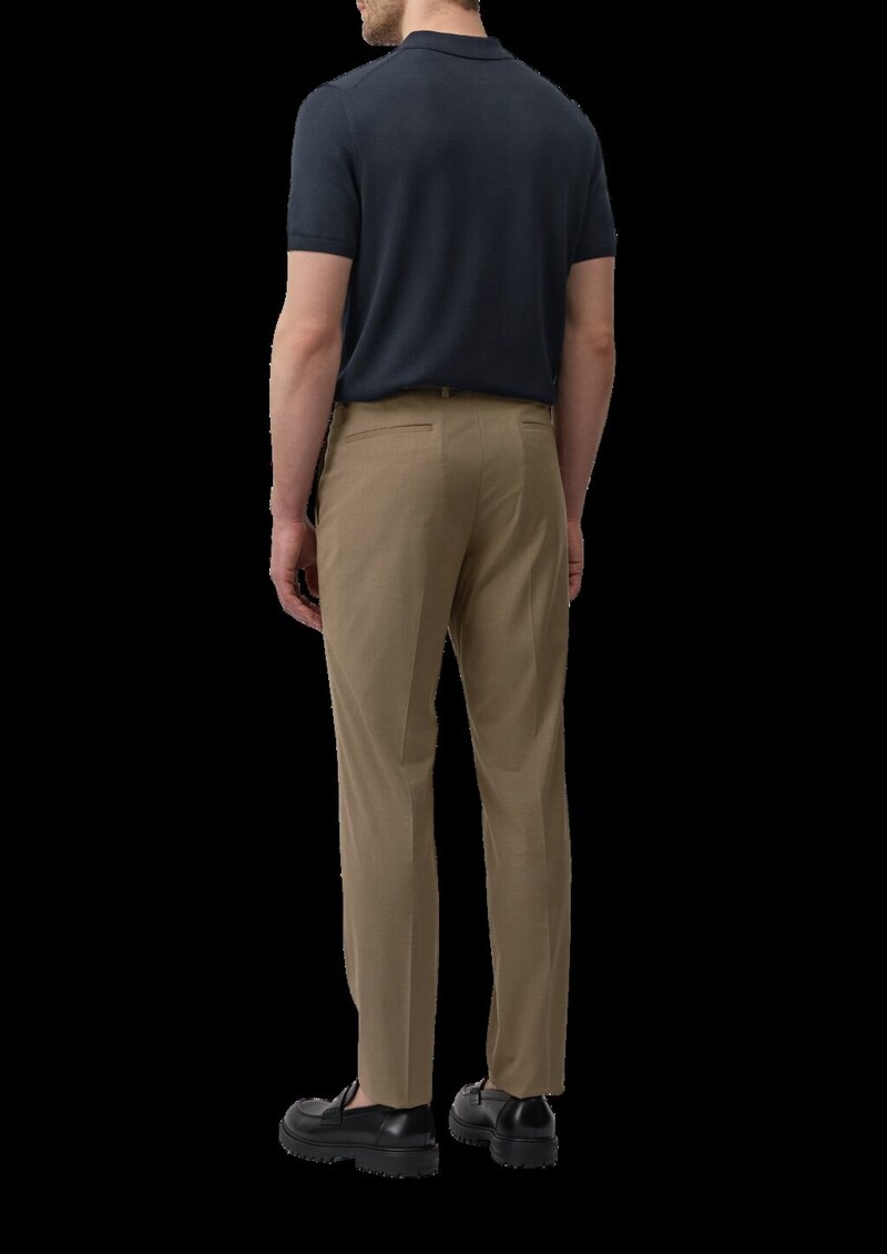 s.O PURE: Feine Anzughose aus meliertem Stretch-Gewebe