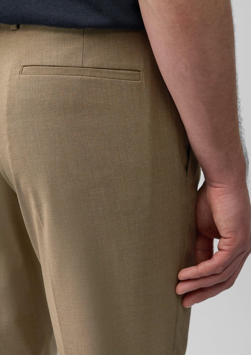 s.O PURE: Feine Anzughose aus meliertem Stretch-Gewebe