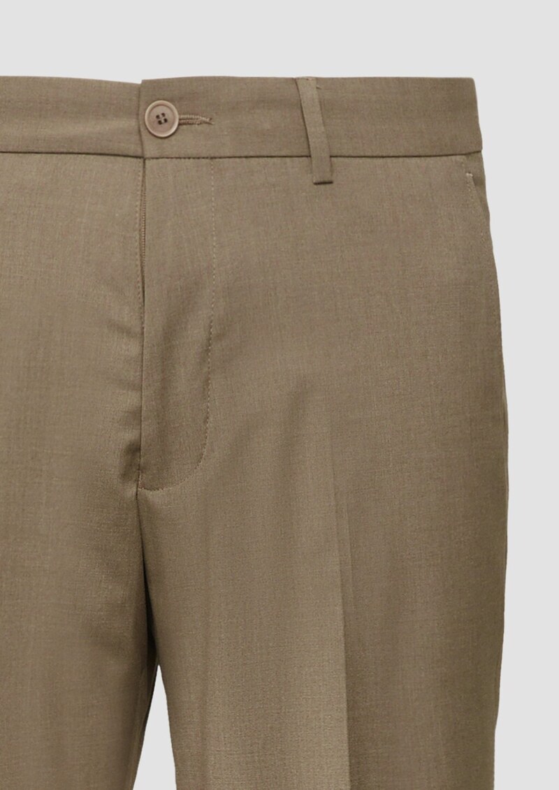 s.O PURE: Feine Anzughose aus meliertem Stretch-Gewebe