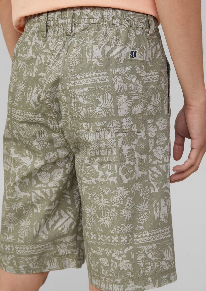 Detroit: Bermuda im Relaxed Fit und All-over-Print