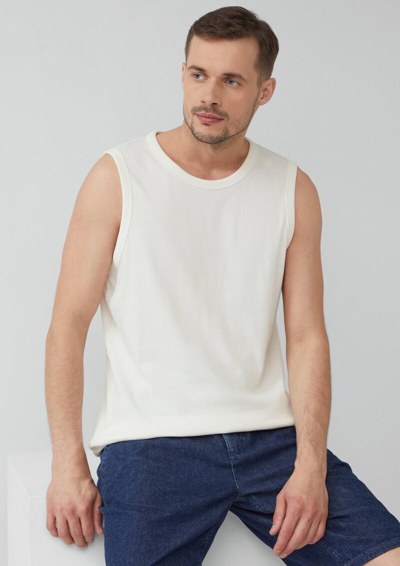 Jersey-Tanktop mit Rippstruktur