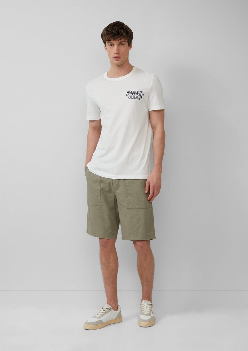 Leinenmix-Bermuda im Relaxed Fit