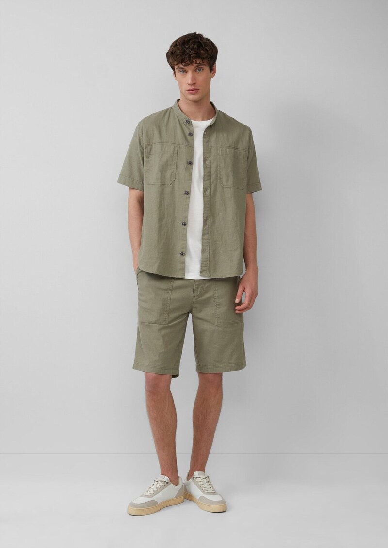 Leinenmix-Bermuda im Relaxed Fit