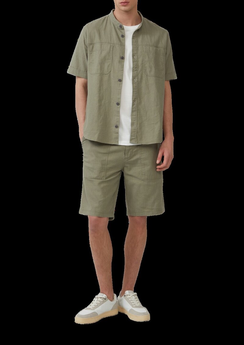 Leinenmix-Bermuda im Relaxed Fit