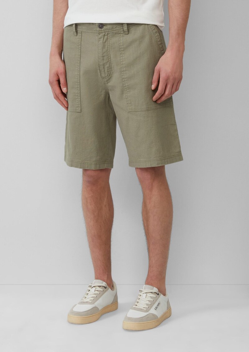 Leinenmix-Bermuda im Relaxed Fit