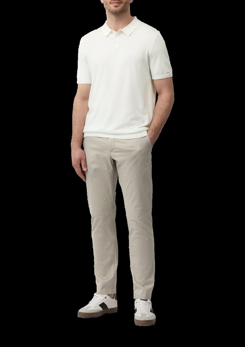 Weiches Strick-Poloshirt aus Baumwoll-Seidenmix