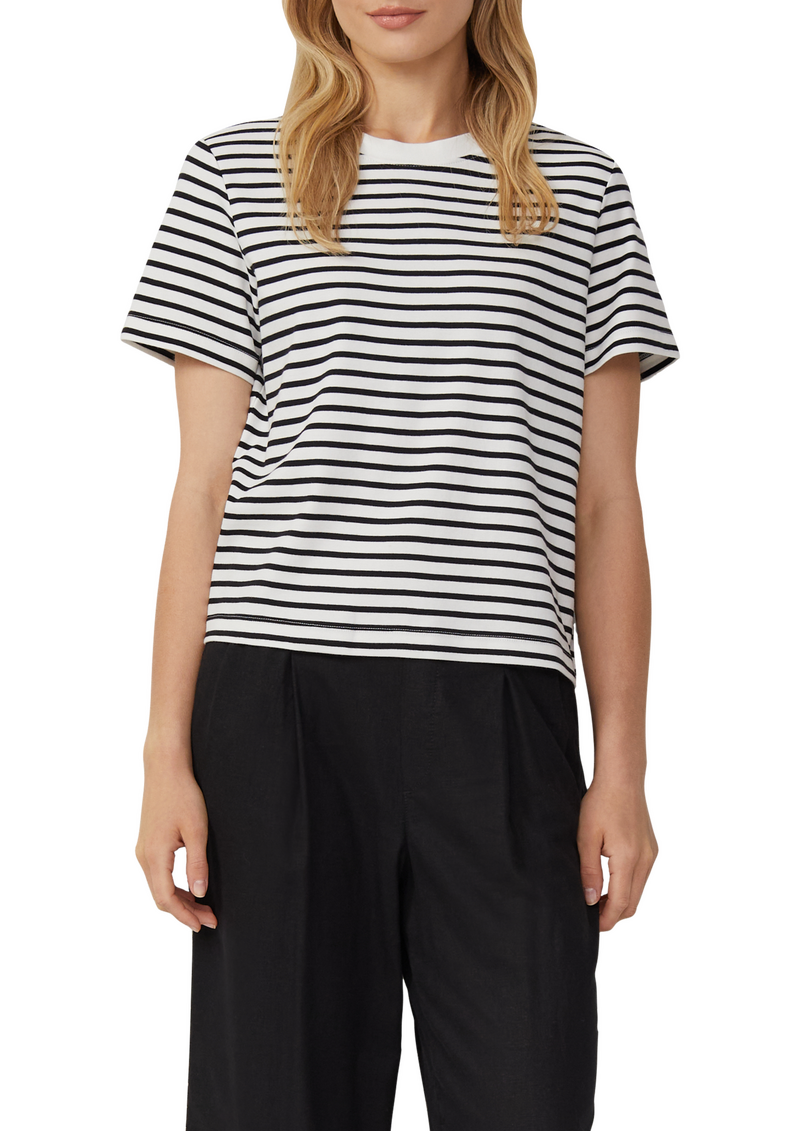 Verkürztes T-Shirt aus Interlockjersey