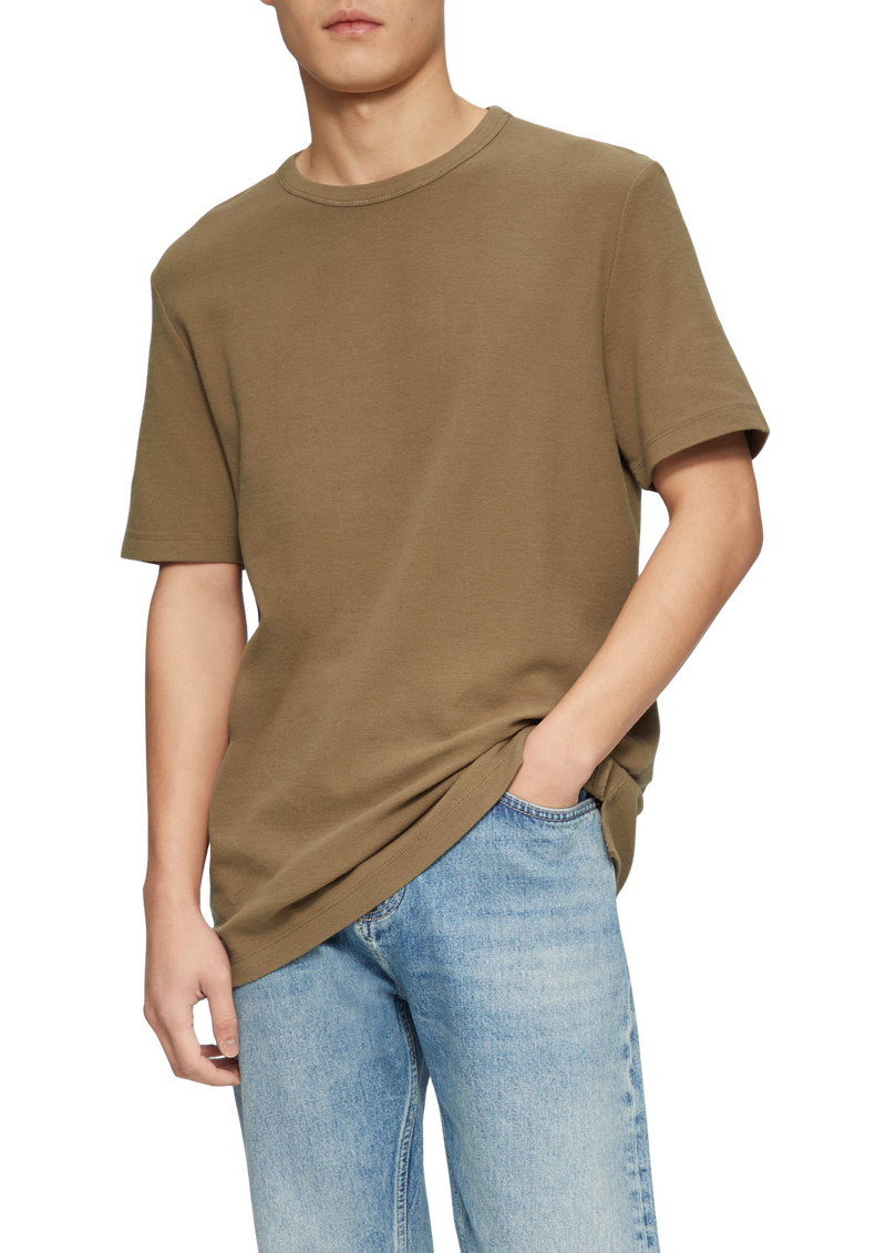 T-Shirt aus Baumwolle mit Waffelstruktur