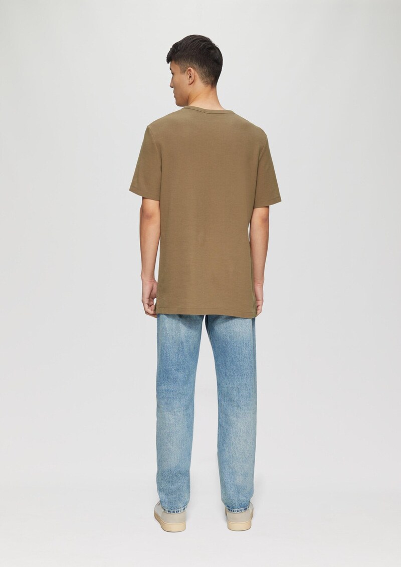 T-Shirt aus Baumwolle mit Waffelstruktur