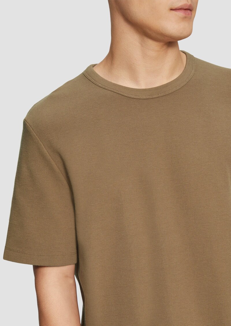 T-Shirt aus Baumwolle mit Waffelstruktur