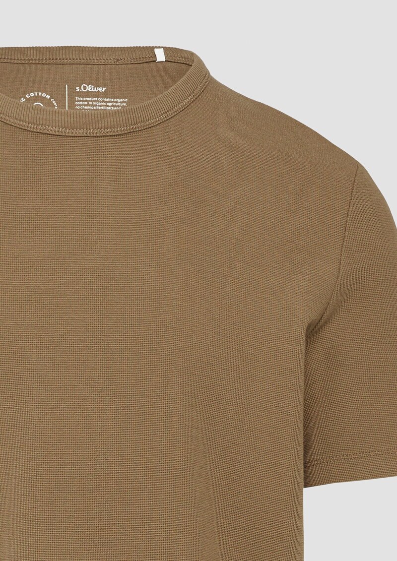 T-Shirt aus Baumwolle mit Waffelstruktur