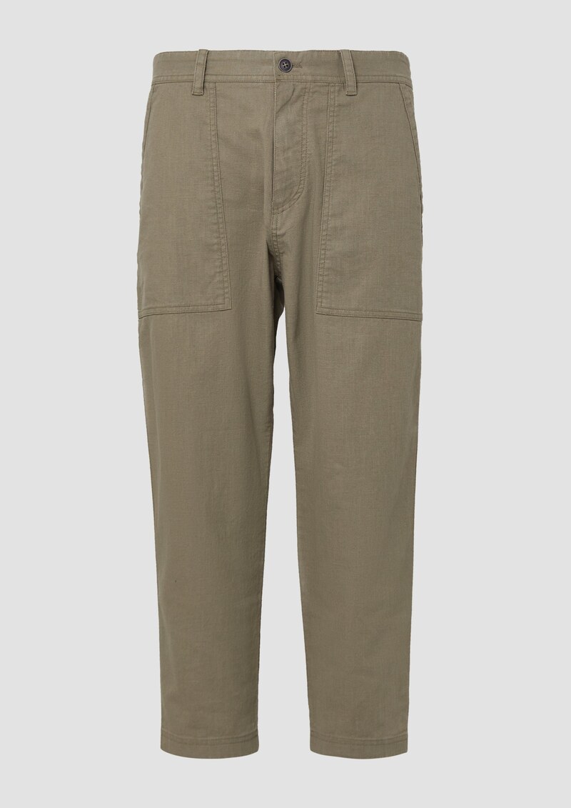 Detroit: Cropped-Hose aus Leinenmix im Relaxed Fit