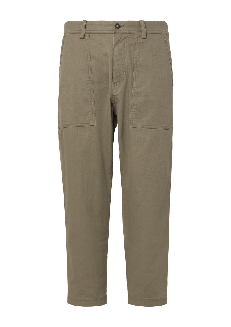 Detroit: Cropped-Hose aus Leinenmix im Relaxed Fit