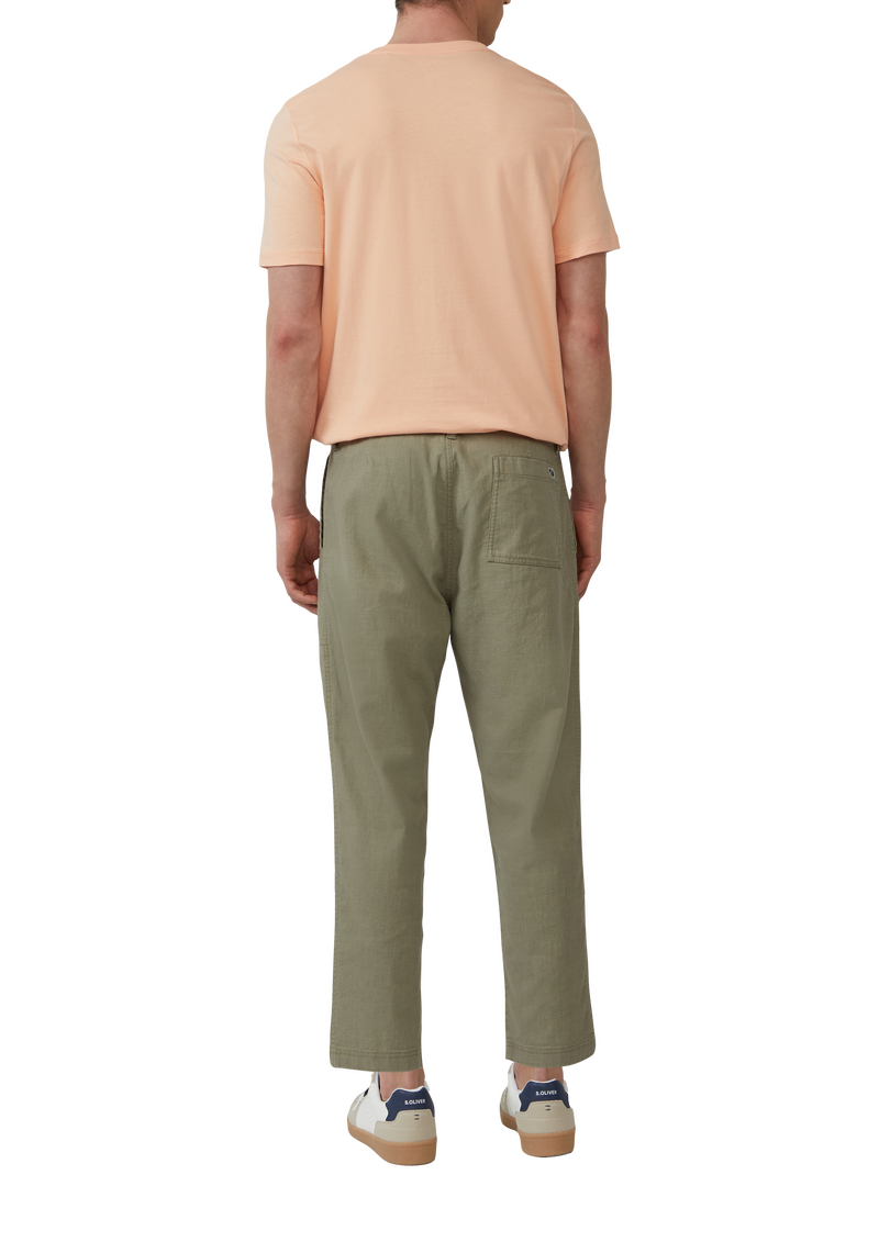 Detroit: Cropped-Hose aus Leinenmix im Relaxed Fit