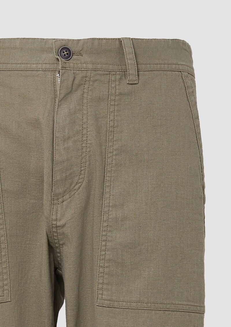 Detroit: Cropped-Hose aus Leinenmix im Relaxed Fit