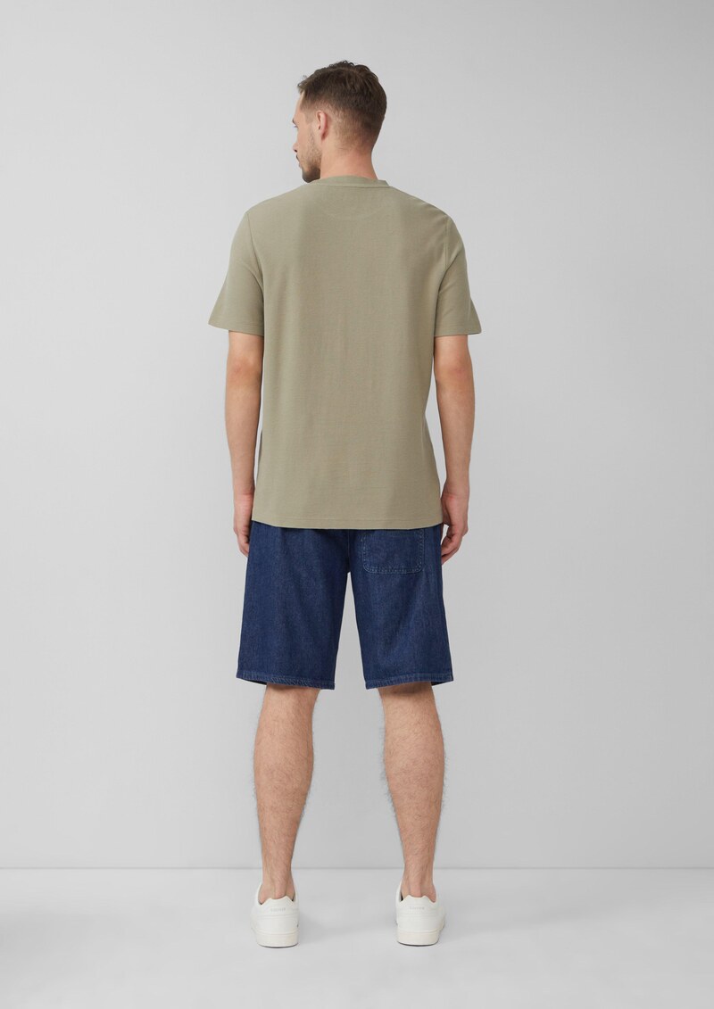 Strukturiertes T-Shirt mit Crew Neck