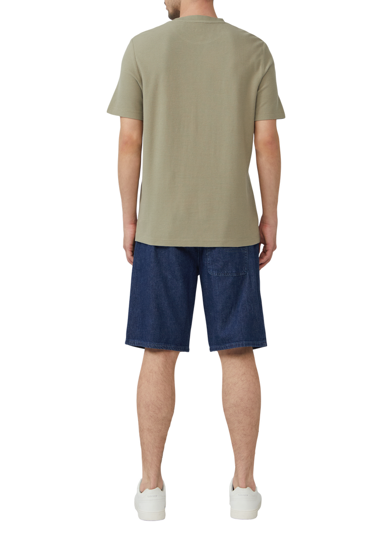 Strukturiertes T-Shirt mit Crew Neck