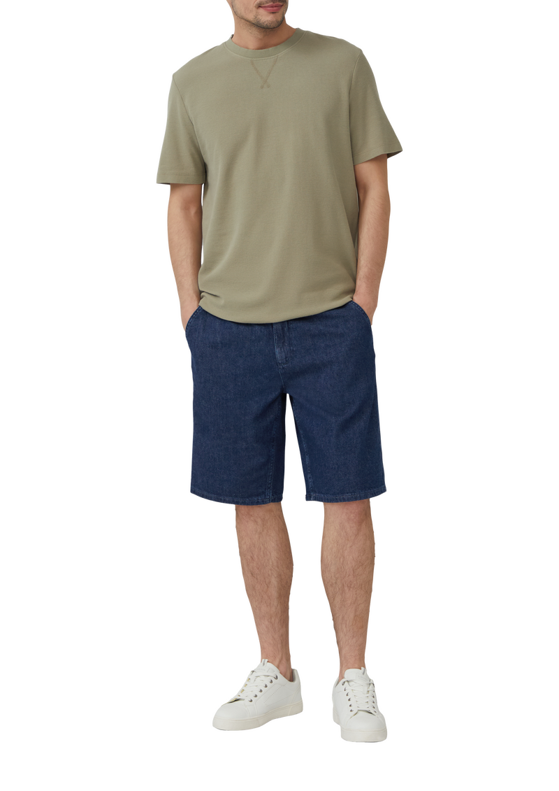 Strukturiertes T-Shirt mit Crew Neck