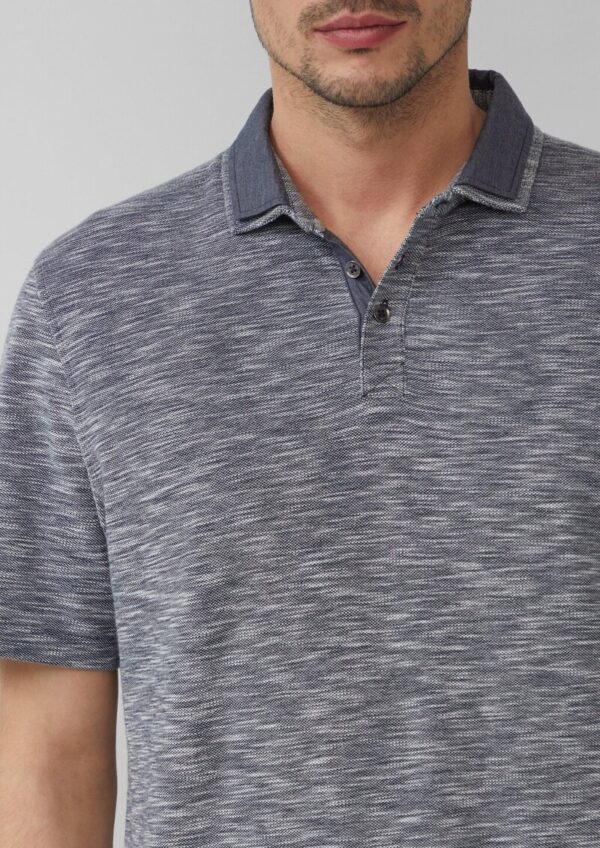 Flammgarn-Poloshirt mit Doppelkragen