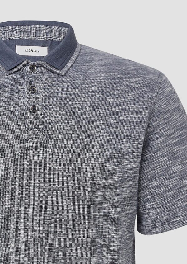 Flammgarn-Poloshirt mit Doppelkragen