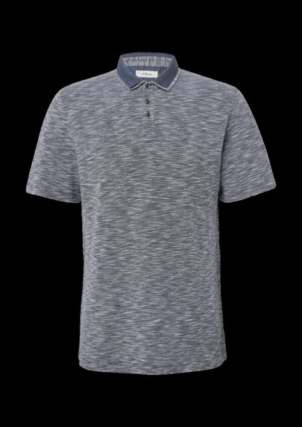 Flammgarn-Poloshirt mit Doppelkragen