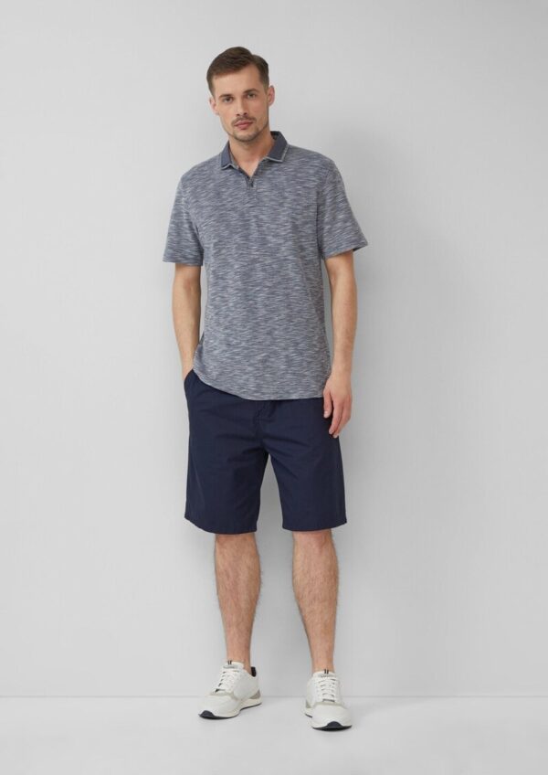 Flammgarn-Poloshirt mit Doppelkragen