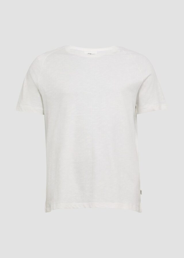 Raglan-Shirt mit Flammgarnstruktur