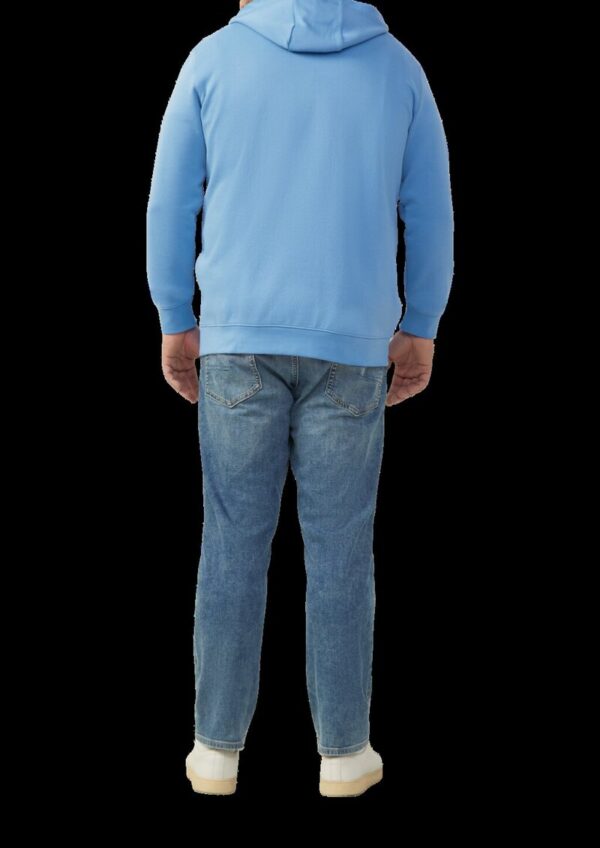 Strukturierter Hoodie mit Druckknöpfen und Kängurutasche