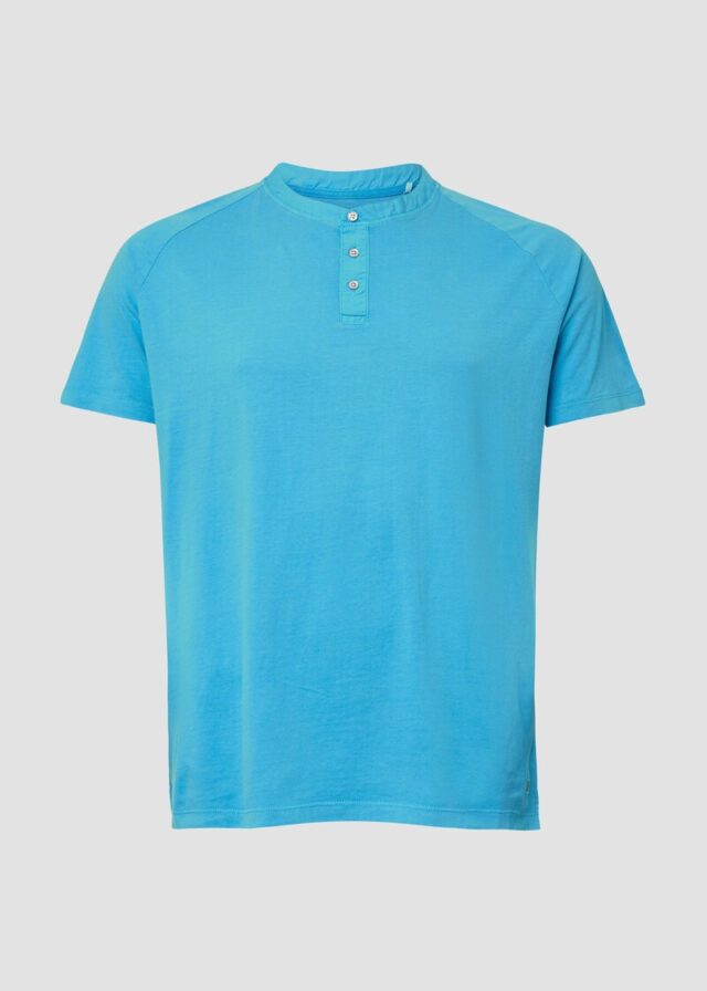 Henley-T-Shirt mit Raglanärmeln und Garment Dye