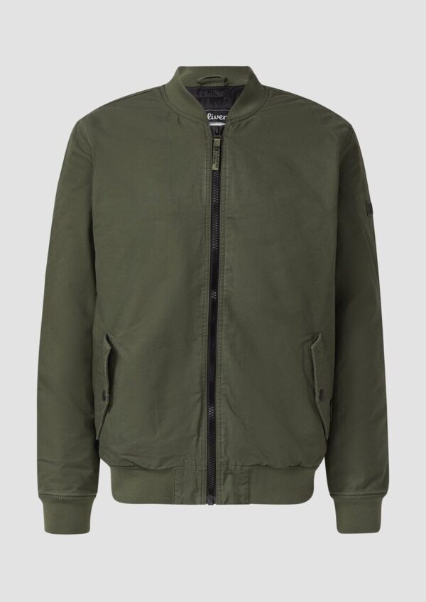 Bomberjacke mit Label-Patches und Waschung