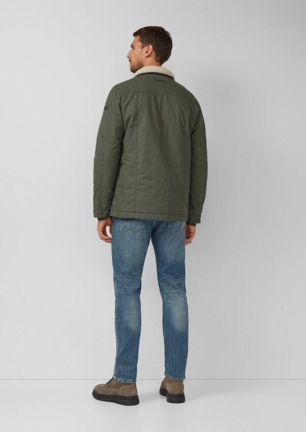 Wattierte Utility-Jacke mit Stehkragen