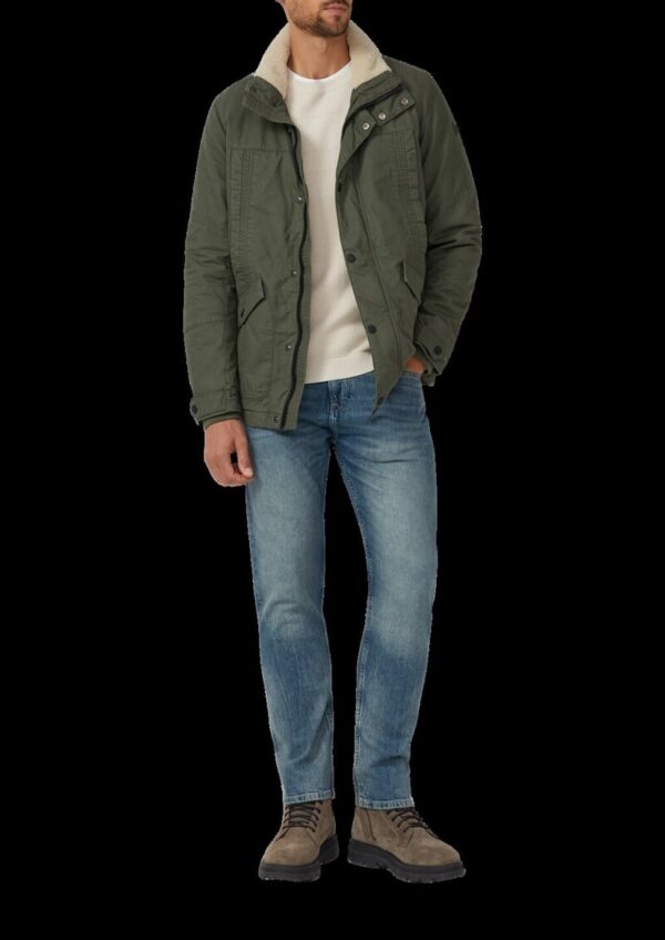 Wattierte Utility-Jacke mit Stehkragen