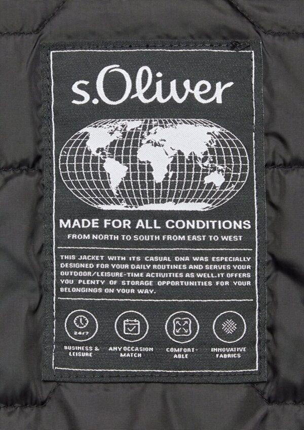 Wattierte Utility-Jacke mit Stehkragen