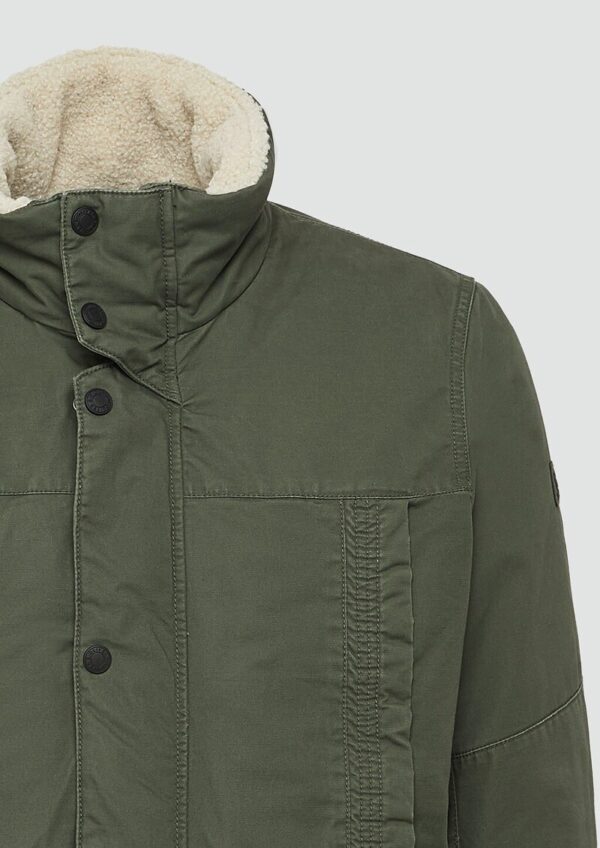 Wattierte Utility-Jacke mit Stehkragen