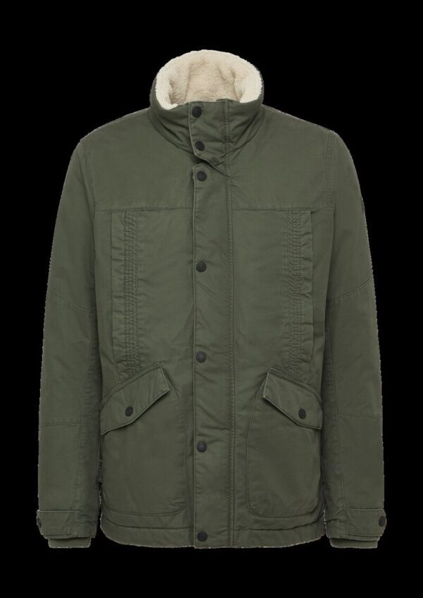 Wattierte Utility-Jacke mit Stehkragen